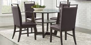 Amanda black/brushed stainless steel dining room set with rectangular table. Glass Top Dining Room Table Sets