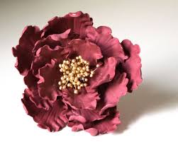 Maroon Peony Ready To Ship Sugar Flower For Wedding Cake Decorations Gumpaste Flowers Fondant Cake Custom Cake Toppers Sugar Flowers Wedding Cake Decorations