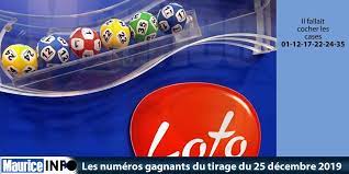 En ce début de semaine pour le tirage du loto du 11 février 2019 nous jouons pour 12 millions d'euros. Les Numeros Gagnants Du Tirage Du Loto Du 25 Decembre 2019 Sont 01 12 17 22 24 35 Maurice Info