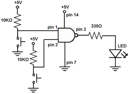 Nandgate Logic Circuit Is A Logic Gate Which Produces An Output Which Is False Only If All Its I Electronics Projects Circuit Drawing Electronic Schematics