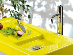 summer with this neon yellow stone sink