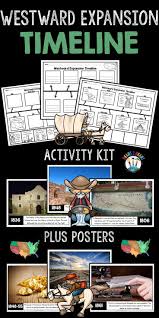 Westward Expansion Timeline Activity With Bulletin Board Kit Westward Expansion Social Studies For Kids Third Grade History