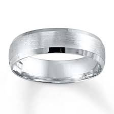 This Men S Wedding Band Is Crafted Of White Gold And Features A Brushed Center Lined With P Mens Wedding Bands White Gold Mens Wedding Rings Mens Wedding Bands