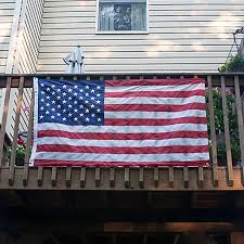 Mitchell stauffer, 22, was arrested on suspicion of burning an object in a public place with the. Balcony Mounted American Flag 3ft X 5ft Nylon Walmart Com Walmart Com