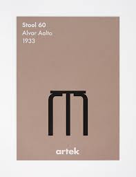 Abc Icon Poster Stool60 Alvar Aalto Typography Design Graphic Design Typography
