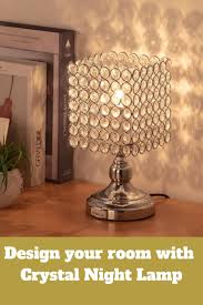 Crystal Night Table Lamp Lamp Night Table Lamps Silver Lampshade