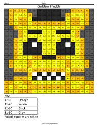 Printable golden freddy fnaf coloring page. 2fmv Golden Freddy Coloring Squared