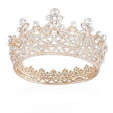 Wedding tiaras adorned with swarovski crystals, pearls, rhinestones and more. Joypea Tiara Crown Crystal Tiara For Women Gold Bridal Crown Wedding Birthday Prom Queen Pageant Hair Accessories Amazon De Beauty