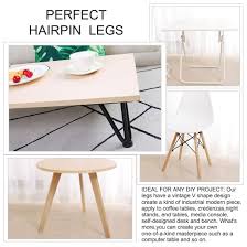 My boyfriend wound up hating the legs. 16 Inch Hairpin Coffee Table Legs Metal Furniture Replacement With Floor Protectors Screws For Diy Bench Side Table Modern Style Set Of 4 Black Mimbarschool Com Ng