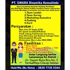 100+ lowongan baru setiap hari 20.000+ perusahaan. Lowongan Kerja Team Survey Mei 2021