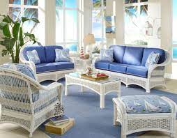 Regatta 5 Pc White Rattan Living Room Set Model R W Sunrm From Spice Island Wicker Free Shipping American Rattan Furniture Living Room Sets Furniture White Wicker Furniture Rattan Furniture Set