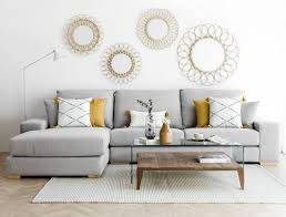 1001 Secrets Pour Reussir La Deco Jaune Moutarde Decoration Salon Canape Gris Deco Salon Blanc Deco Canape Gris