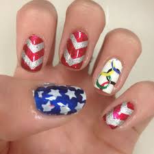 Team Usa Nails Go Usa In The Olympics Olympic Nails Usa Nails Nails