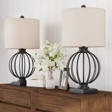 Table Lamps Set Of 2 Wrought Iron Open Cage Orb Lights By Lavish Home Walmart Com Walmart Com In 2020 Table Lamps Living Room Table Lamp Sets Table Lamp