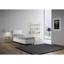 Divani letto trasformabili, moderni e di design. Letto Contenitore Con Testata Bianco Rete A Doghe E Piedini Alto 27 Cm Materasso Alto