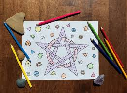 Pagan printables and downloads for yule full size of coloring pages appealing wiccan coloring pages sheets 95 in free free wiccan coloring pages. Pentagram Witch Coloring Page Printable Wiccan Coloring Page
