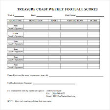 Introduction to football score sheet: Football Score Sheet Format Sablon