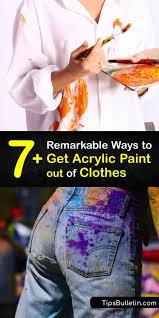 Pour a small amount of acetone on the stain. 7 Remarkable Ways To Get Acrylic Paint Out Of Clothes