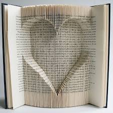Video Tutorial Inverted Heart Folded Book Art Book Folding Patterns Book Folding