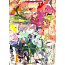 Younger Than Springtime Are You Contemporary Original Abstract  Expressionist Botanical Painting by Sandy Welch