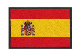 The national flag of spain has a horizontal rectangular design with a triband of two colors; Spain Flag Patch Color Gewobene Abzeichen Equipment Clawgear Online Shop Clawgear Com