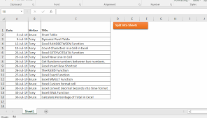 Create a new worksheet labeled combined to house the data from the other worksheets, as illustrated in figure 1. Split Excel Sheet Into Multiple Files Based On Column Using Vba