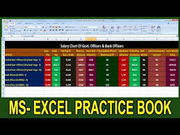 Exercise 16 Excel Practice Book How To Make Salary Chart Of Govt Officers In Ms Excel