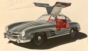 Gullwing Mercedes Design Sketch Design