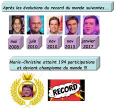 Tout le monde veut prendre sa place 2017. Tout Le Monde Veut Prendre Sa Place Marie Christine Devient La Championne Du Monde Des Jeux Televises Et Detrone Christian Jeux Televises