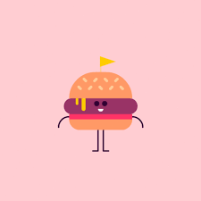 Catering and restaurant company logo set isolated on white background. Burger Fall Food Delicious Gif By Roseblossom