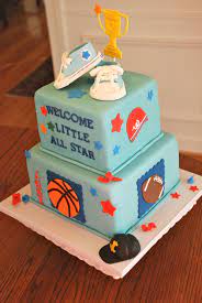 Pin By Kirsten Langley On Baby Shower Cakes Baby Shower Cakes For Boys Sports Baby Shower Basketball Baby Shower