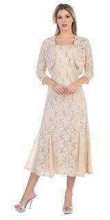 Keep it classic in a satin midi, or dare to be different in a stylish wedding jumpsuit. Tea Length Lace Wedding Guest Dress With Bolero Jacket Khaki Chiffon Mini Dress Lace Jacket Dress Dolman Sleeve Maxi Dress