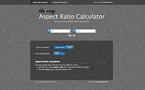 Check spelling or type a new query. Easy Aspect Ratio Calculator