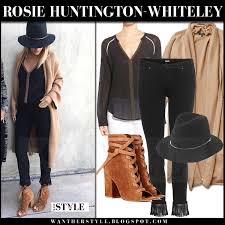 Whatever you're shopping for, we've got it. Rosie Huntington Whiteley In Camel Long Cardigan And Brown Suede Open Toe Ankle Boots At Paige Denim Hq I Want Her Style What Celebrities Wore And Where To Buy It Celebrity