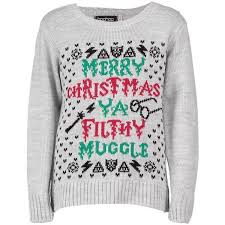 Boohoo Isla Kids Merry Christmas Ya Filthy Muggle Christmas Jumper Merry Christmas Ya Filthy Muggle Womens Christmas Jumper Christmas Jumpers