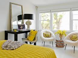 To create a mustard colour, add a little bit of orange to yellow paint. 15 Cheery Yellow Bedrooms Hgtv