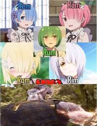 Rem Ram Rom Rim Rum Animemes Check out inspiring examples of rom_and_ram artwork on deviantart, and get inspired by our community of talented artists. rem ram rom rim rum animemes