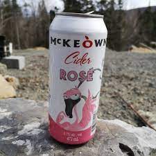 Bone dry apple cans cider $11.99. Canneberge Cranberry Cidre Mckeown Untappd