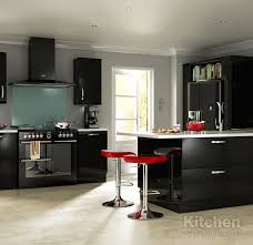santini gloss black slab kitchen