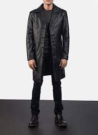 Don Long Black Leather Coat Black Leather Coat Mens Leather Coats Leather Coat