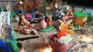 Apart from the traditional navratri bommai kolu display, nowadays there is an emphasis on golu themes with different ideas. Village Setup In My Golu Village Theme Ideas My Navarathri Golu Setup Part 1 Youtube