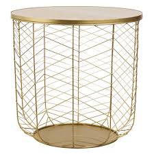 Gold Colour Metal Side Table Maisons Du Monde Metal Side Table Side Table White End Tables