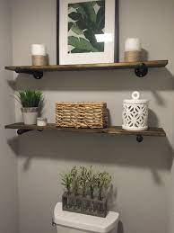 Pin By Yuliett Gonzalez On Bathroom Farmhouse Bathroom Decor Bathroom Shelf Decor Simple Bathroom Decor