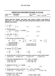 By ulia sarofah posted on march 18 2021. Soal Uts Matematika Kelas 8 Semester 1