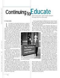 Continuing to Educate: ICLE keeps pace with legal changes through diverse  offerings