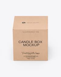 Download Matte Candle W Kraft Box Mockup In Box Mockups On Yellow Images Object Mockups