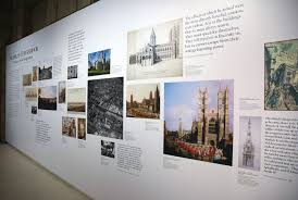 Paper Wall Or Temp Wall In Vinyl Hawksmoor Exhibition Graphics At The Royal Academy Of Arts Museum Exhibition Design Museum Displays Design Museum
