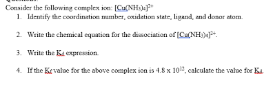 They give artists the ability to affect values with math operations and. Answered Consider The Following Complex Ion Bartleby