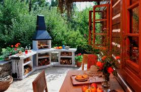 Bella Italia Auf Deiner Terrasse Zumindest Was Den Grillkamin Betrifft Das Set Aus Grill Und Tisch Ist Nicht Nur Praktisch Sonde Grillkamin Traumhaus Kamin
