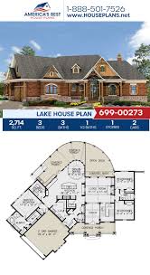 House Plan 699 00273 Lake Front Plan 2 714 Square Feet 3 Bedrooms 3 5 Bathrooms In 2020 Lake House Plans House Plans Lake House